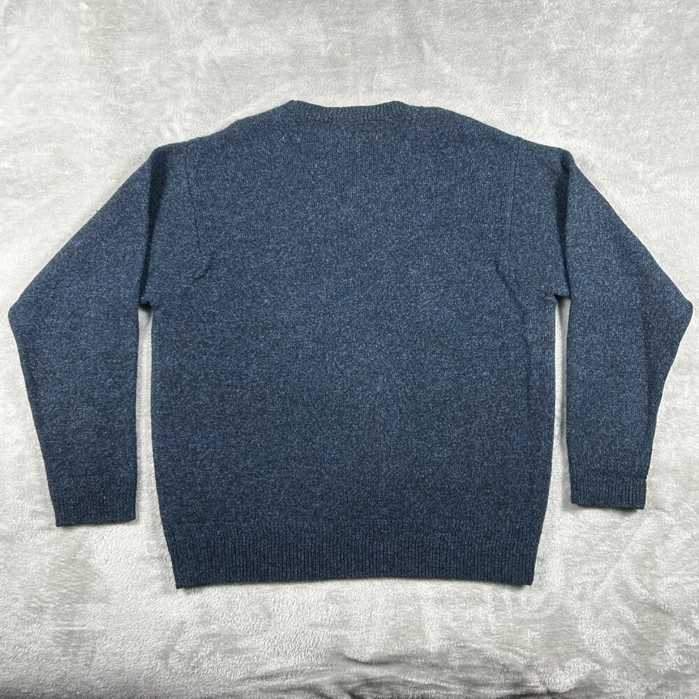 Pendleton Sweater Men's Large Heather Blue 100% Shetland Washable Wool Crewneck - Picture 6 of 6